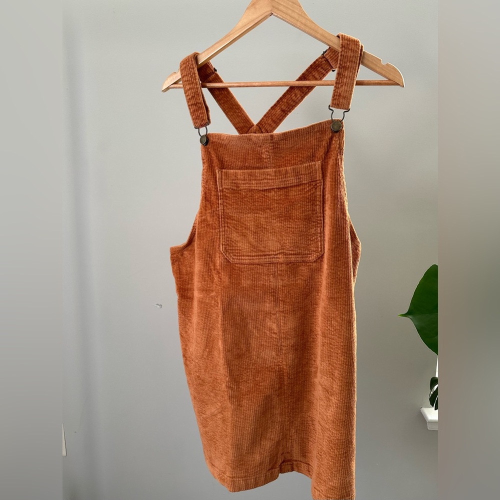 So" Brand Orange Corduroy Overalls